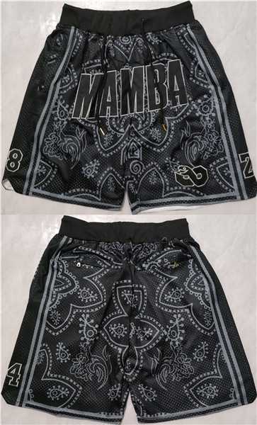 Mens Los Angeles Lakers Black MAMBA Shorts